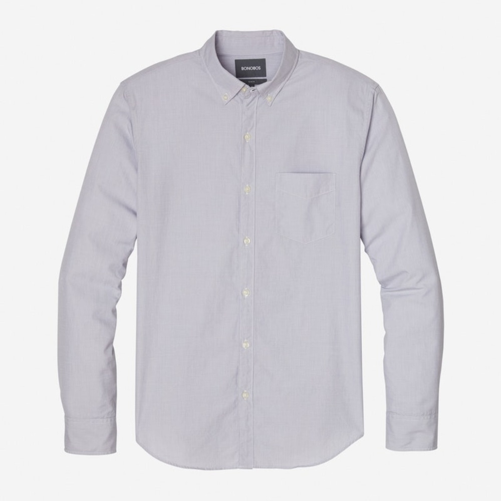 Button-Down Shirt GREY - Small Tailored Short